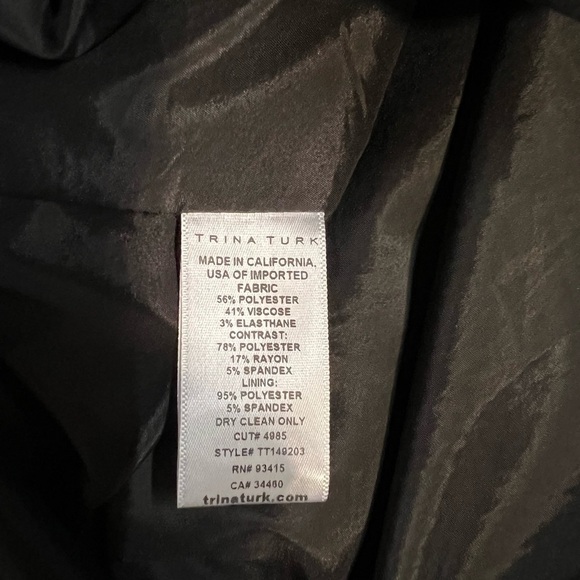 Trina Turk Sheila Chevron Mini Fit and Flare Dress Size L - Picture 6 of 7